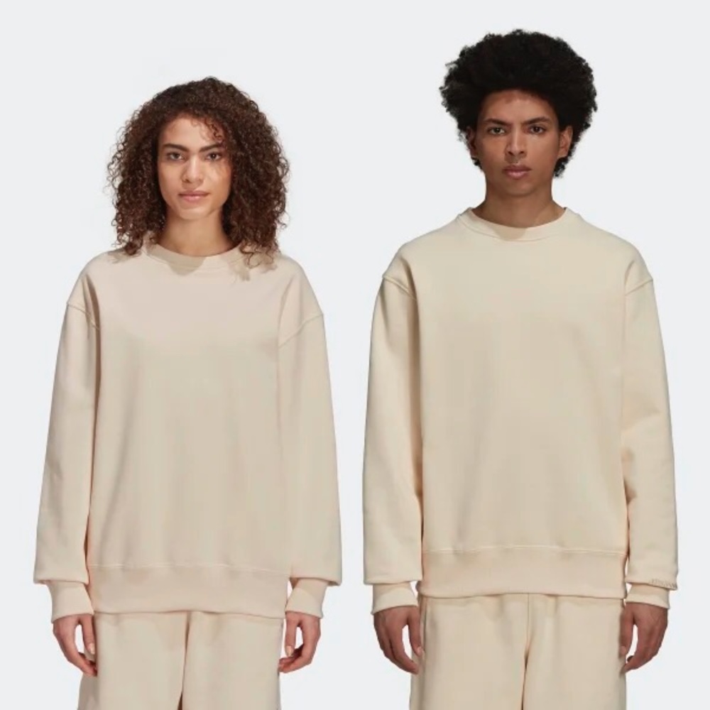 NWT ADIDAS PHARRELL WILLIAMS BASICS CREW SWEATSHIRT (GENDER NEUTRAL) H58310